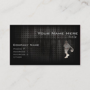 Grunge Basketball Business Card