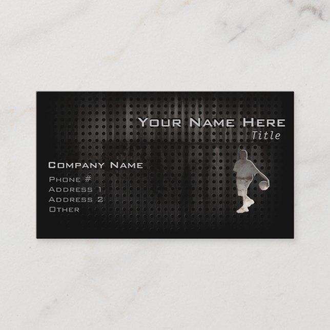 Grunge Basketball Business Card (Front)