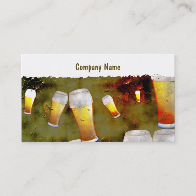 Grunge Beer Business Card (Front)