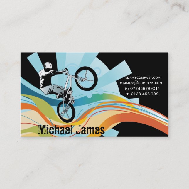 grunge bicycle business card (Front)
