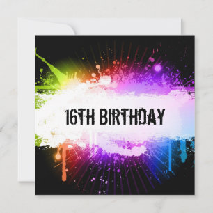 Grunge Birthday Invitation