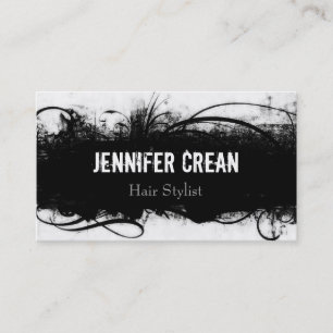 Grunge Black and White Business Card