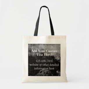 Grunge Black Paint Faux Finish Design Tote Bag