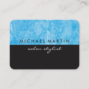Grunge Blue Black Two Tone Business Card