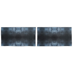 Grunge Blue Grey Metal Pillowcase