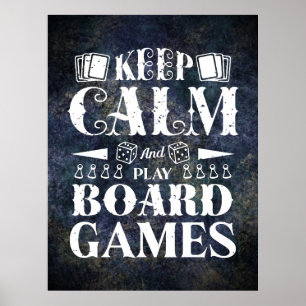 Grunge Board Games Wall Decor Poster