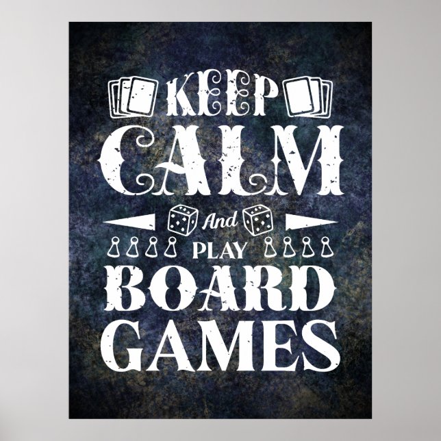 Grunge Board Games Wall Decor Poster (Front)