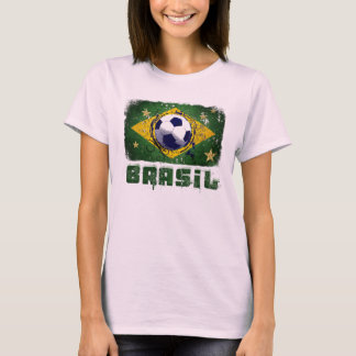 Grunge brazil soccer flag gifts T-Shirt