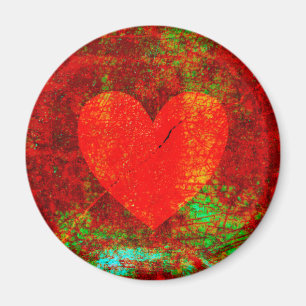 Grunge broken heart magnet