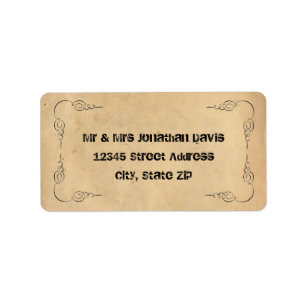 Grunge Brown Paper - Address Labels