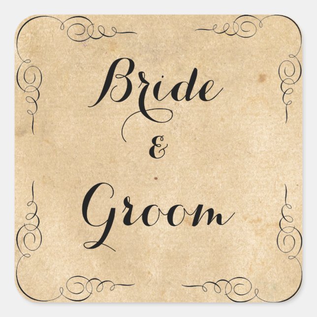 Grunge Brown Paper Stickers (Front)