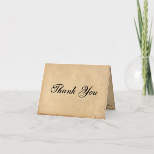 Grunge Brown Paper Thank You Card