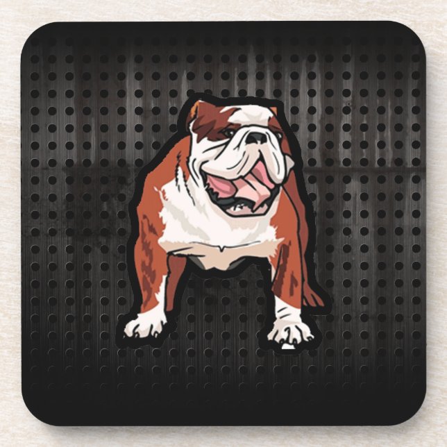 Grunge Bulldog Coaster (Front)