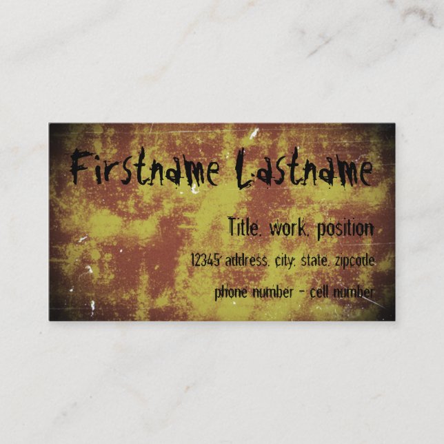 Grunge Business Card (Front)