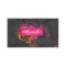 Grunge Business Card Flower Salon Spa Grey Pink