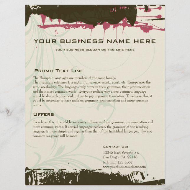 Grunge Business Design Flyer (Front)