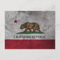 Grunge California Flag