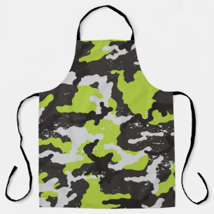 Grunge Camouflage Vintage Background Apron