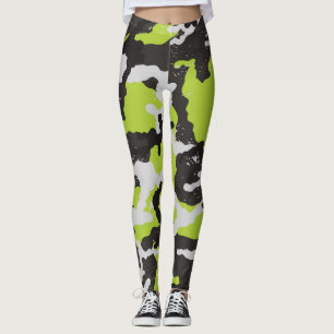 Grunge Camouflage Vintage Background Leggings