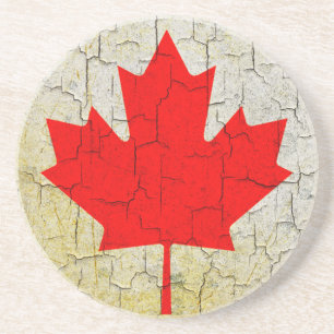 Grunge Canada flag Coaster