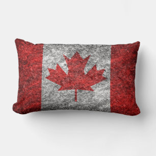 Grunge Canadian Flag Lumbar Cushion