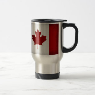 Grunge Canadian Flag Travel Mug