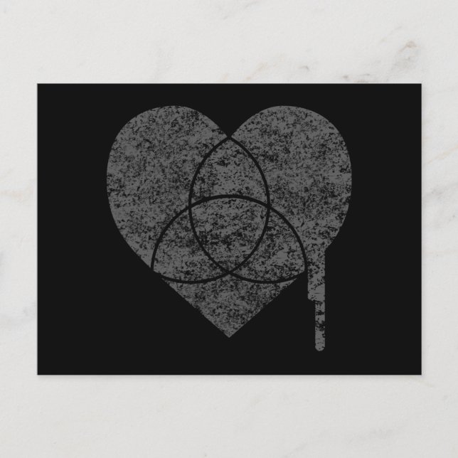 grunge chart heart postcard (Front)