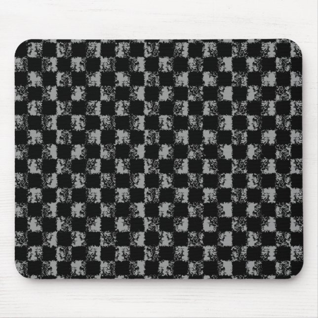 grunge checkers mouse pad (Front)