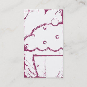 grunge cherry cupcake loyalty card