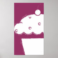 grunge cherry cupcake