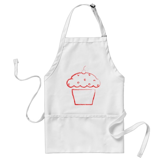 grunge cherry cupcake standard apron (Front)