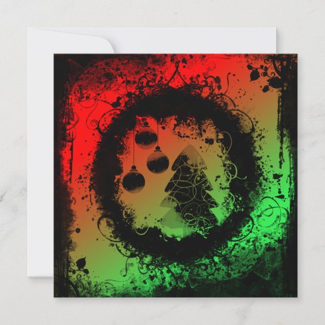 Grunge Christmas Invitation (Front)