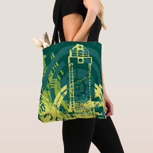 Grunge City Graphic Tote Bag