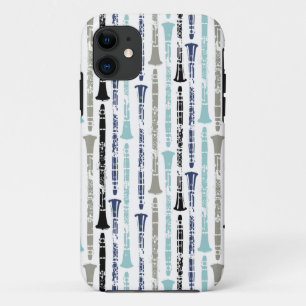 Grunge Clarinets - Blue and Gray Case-Mate iPhone Case
