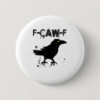 Grunge Coffee F-Caw-F Crow Adult Humor Graphic Tee