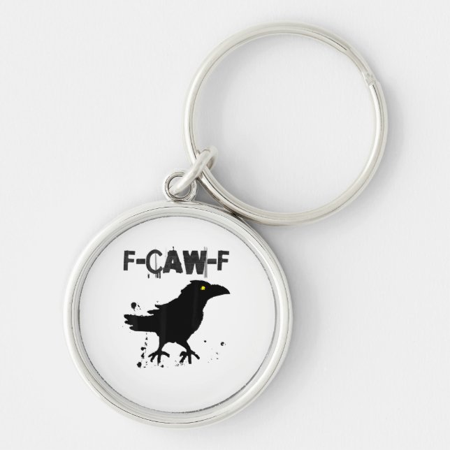 Grunge Coffee F Caw F Crow Humor Creative Style Key Ring (Front)