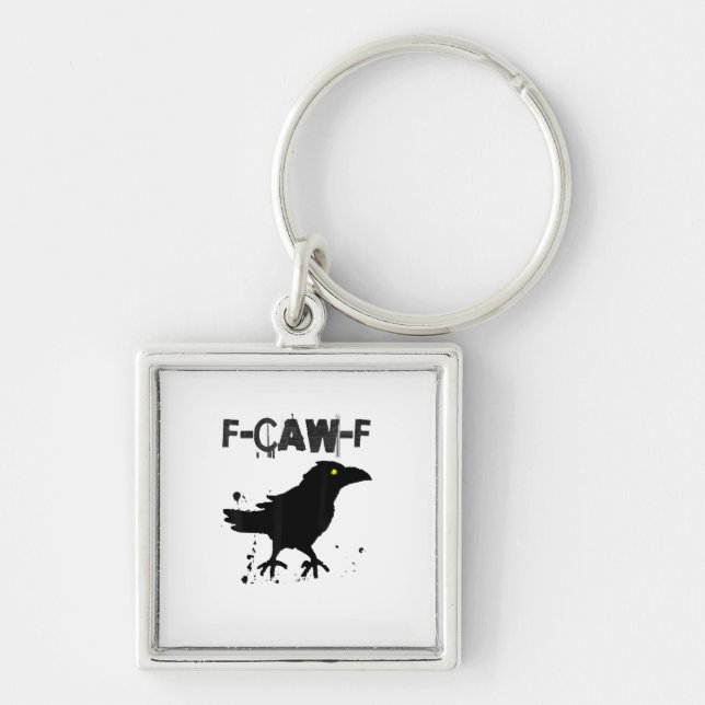 Grunge Coffee F Caw F Crow Humor Creative Style Key Ring (Front)