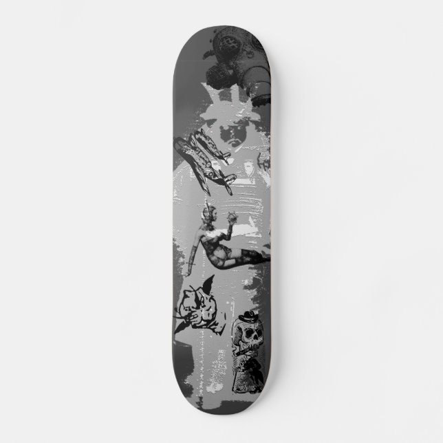 Grunge Collage Skateboard (Front)