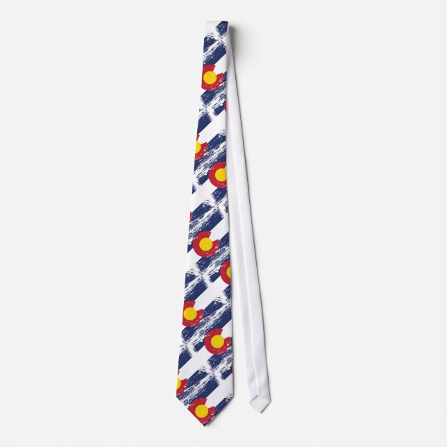 Grunge Colorado Flag Tie (Front)