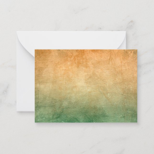 Grunge Colors - Orange & Green Card (Front)