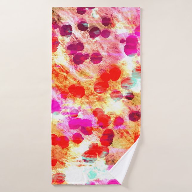 Grunge colour dot texture background bath towel (Bath Towel)