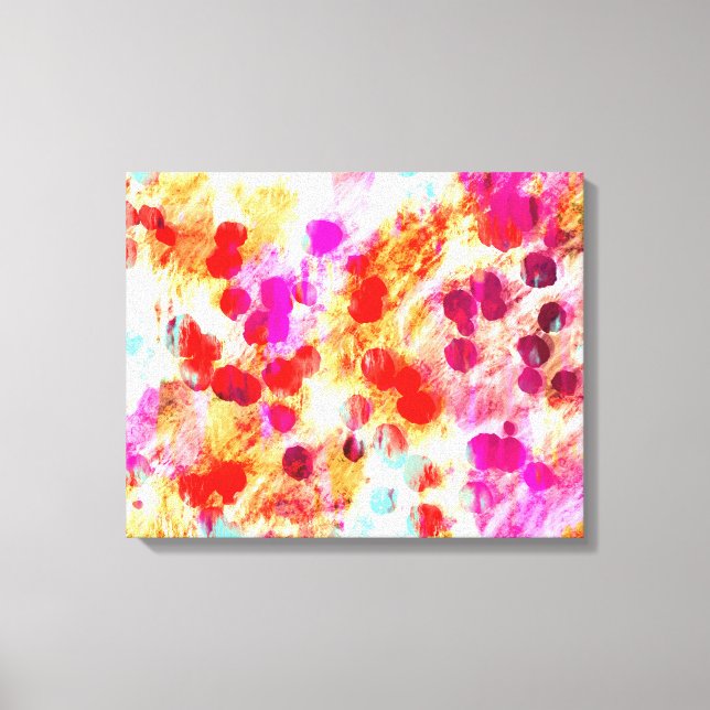 Grunge colour dot texture background canvas print (Front)