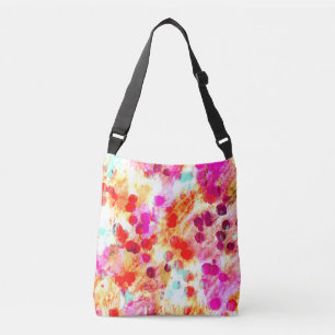 Grunge colour dot texture background crossbody bag