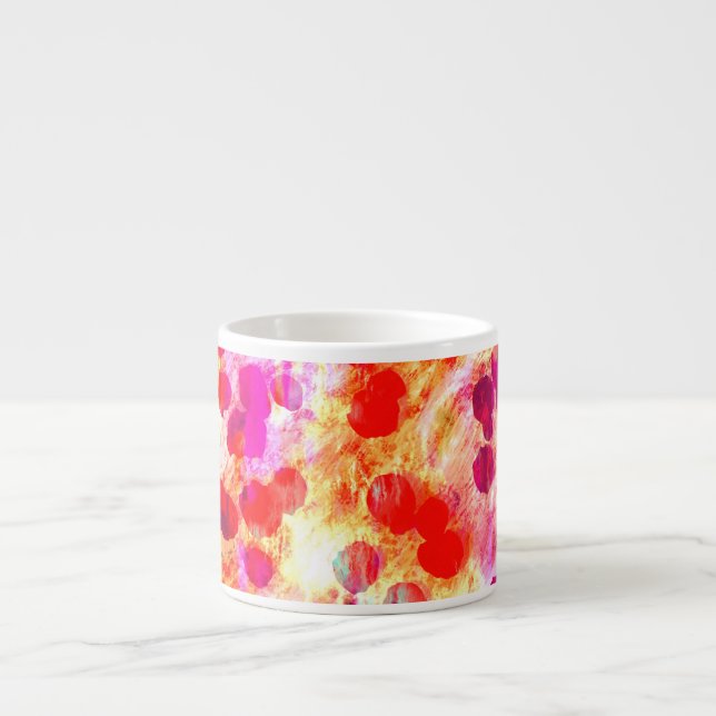 Grunge colour dot texture background espresso cup (Front)
