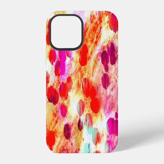 Grunge colour dot texture background iPhone case (Back)
