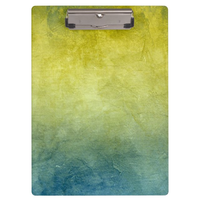Grunge Colours - Yellow & Blue Clipboard (Front)