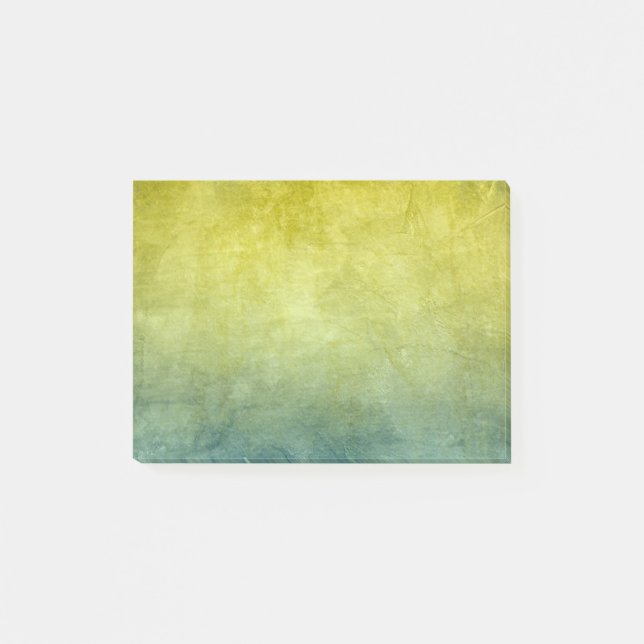 Grunge Colours - Yellow & Blue Post-it Notes (Front)
