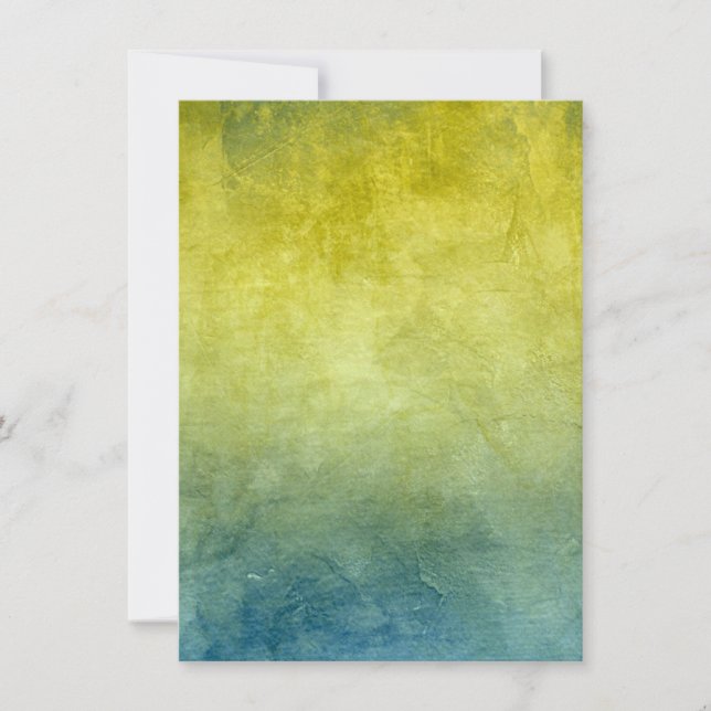 Grunge Colours - Yellow & Blue Save The Date (Front)