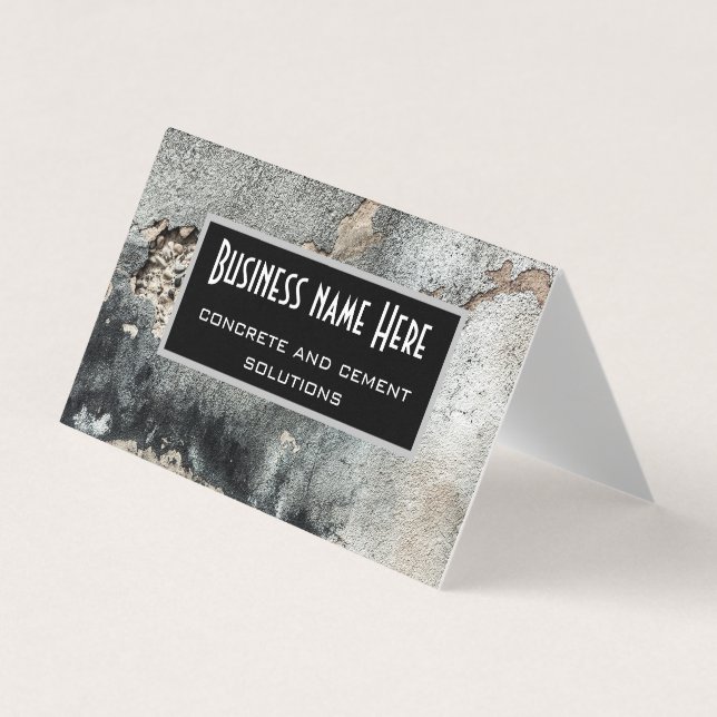 Grunge concrete texture business card (Front)