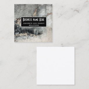 Grunge concrete texture square business card